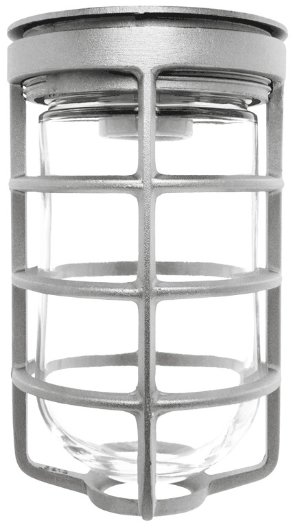VC100DG VC Series HID Outdoor Vaporproof Light Fixture,) A-19 Incandescent Lamp, 120/208/240/277 V AC, Natural Housing
