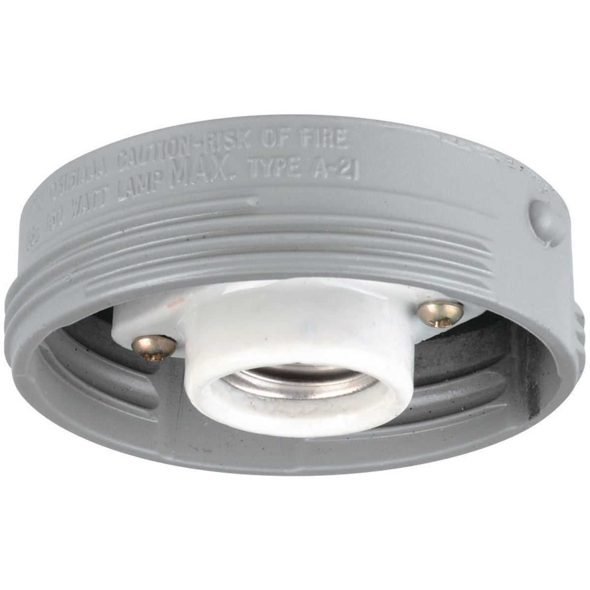 VFC-100 V-Series Enclosed Threaded Fixture Body, For Use With V-Series Lighting, 150 W Lamp, Wall/Stanchion Mount, Copper Free Aluminum, Gray