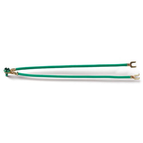 20070 2-Gang Ground Bonding Pigtail, 12 AWG Stranded Wire, 8 in L, Flange Spade/GSH Ground Screw Terminal