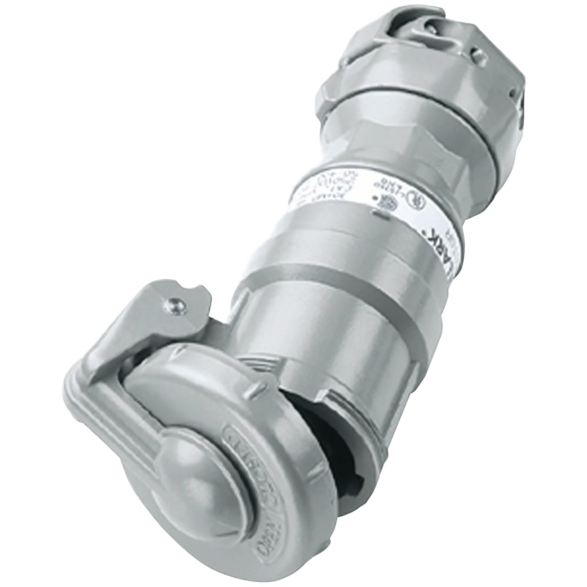 VPR3365 VPR Heavy Duty Style II Pin and Sleeve Connector, 600 V AC/250 V DC, 30 A, 3 Poles, 2 Wires, Gray