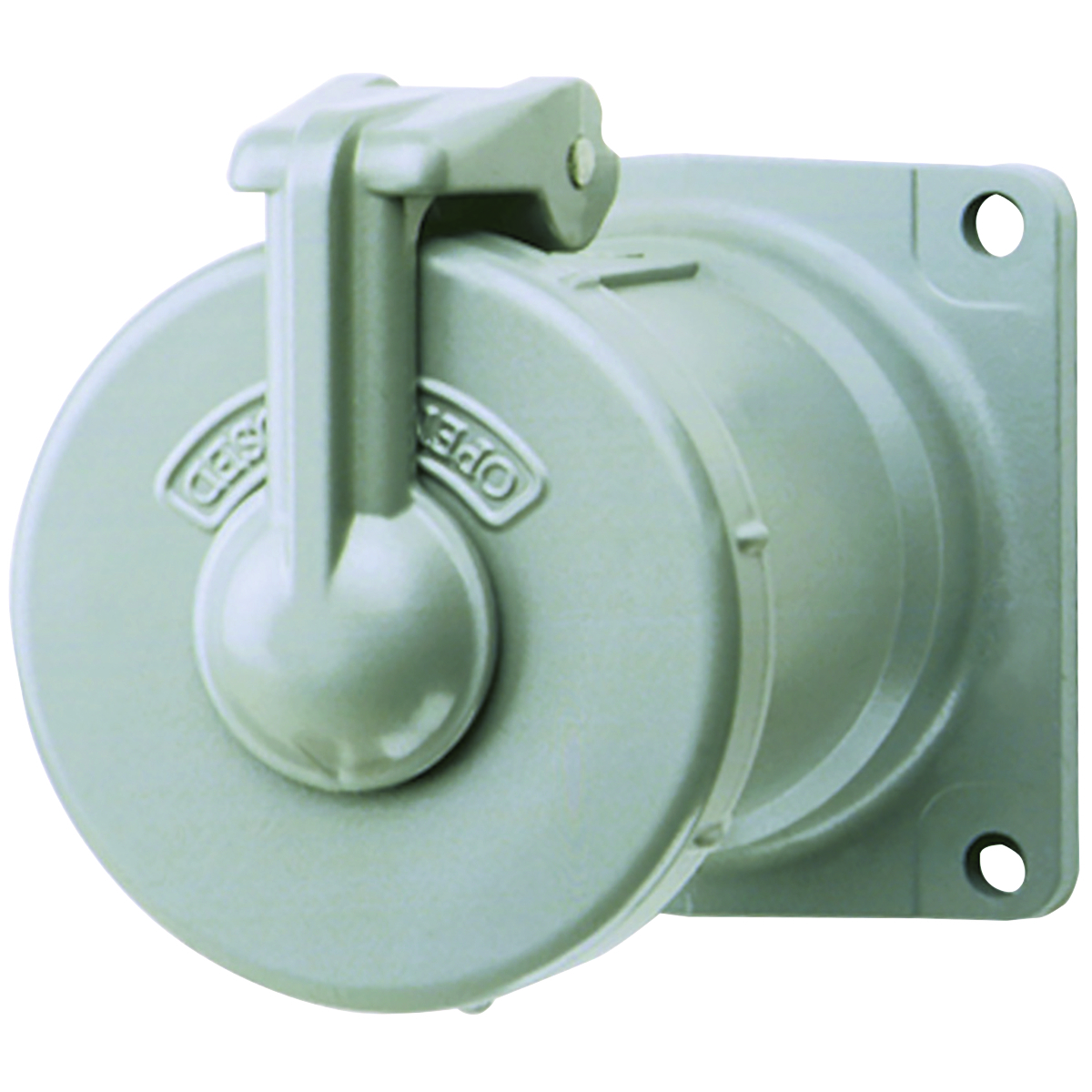 VR1042 VR Series Heavy Duty Metallic Pin and Sleeve Receptacle, 600 V AC/250 V DC, 100 A, 4 Poles, 3 Wires, Gray