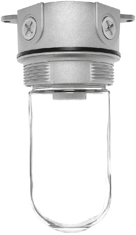 VX100 VX Series HID Outdoor Vaporproof Light Fixture,) A-19 Incandescent Lamp, 120/208/240/277 V AC, Natural Housing