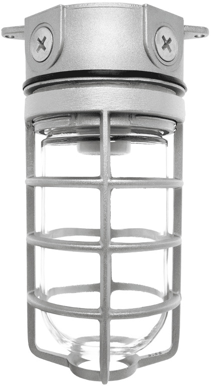 VX100DG-3/4 VX Series HID Outdoor Vaporproof Light Fixture,) A-19 Incandescent Lamp, 120/208/240/277 V AC, Natural Housing