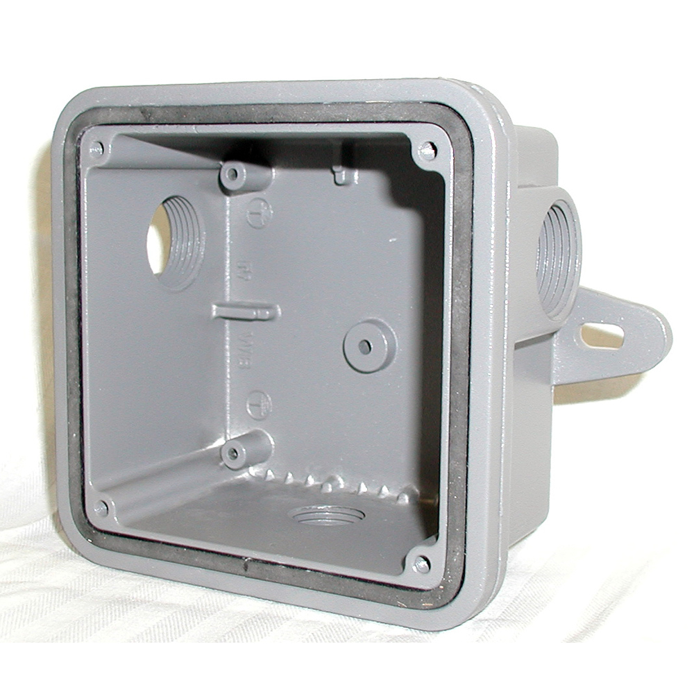 WB-B Vibratone Weatherproof Back Box With Mounting Lug, For Use With Series 350 Horn, UL/cUL Listed, Black