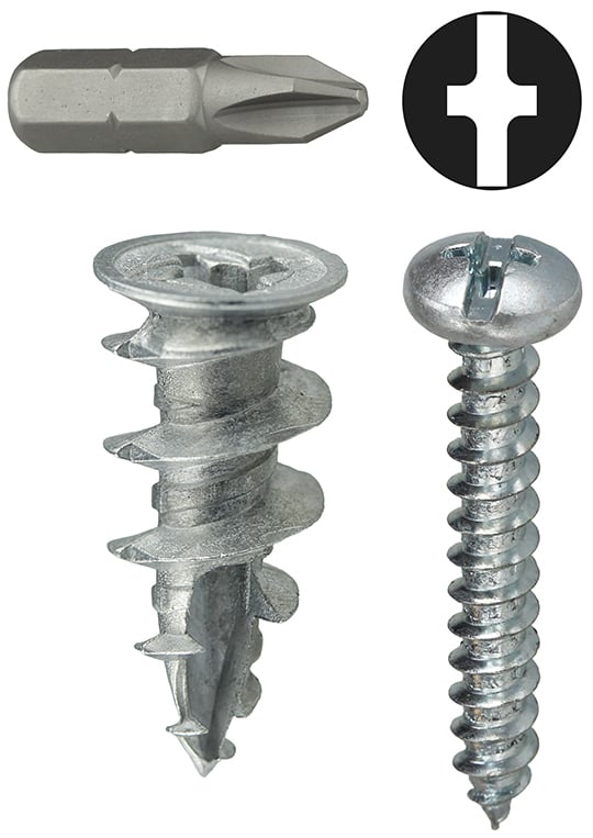 WDK8 Anchor Kit, For Use With For Walls, Not Reccomended For Ceilings, 50 Pieces, Zamac Alloy