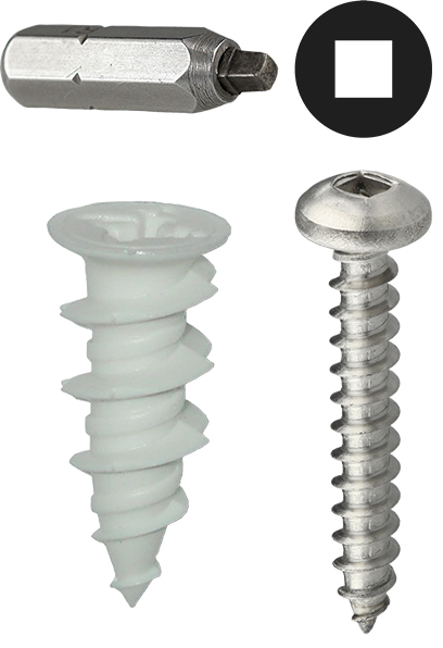 WDK8NSQ Wall Driller Kit, 50 Pieces, Nylon