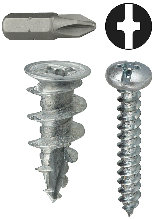 WDK8T 4730 Wall Driller Board Anchor Kit, #8 x 1-1/4 in Size, 50 Pieces, Zinc Alloy