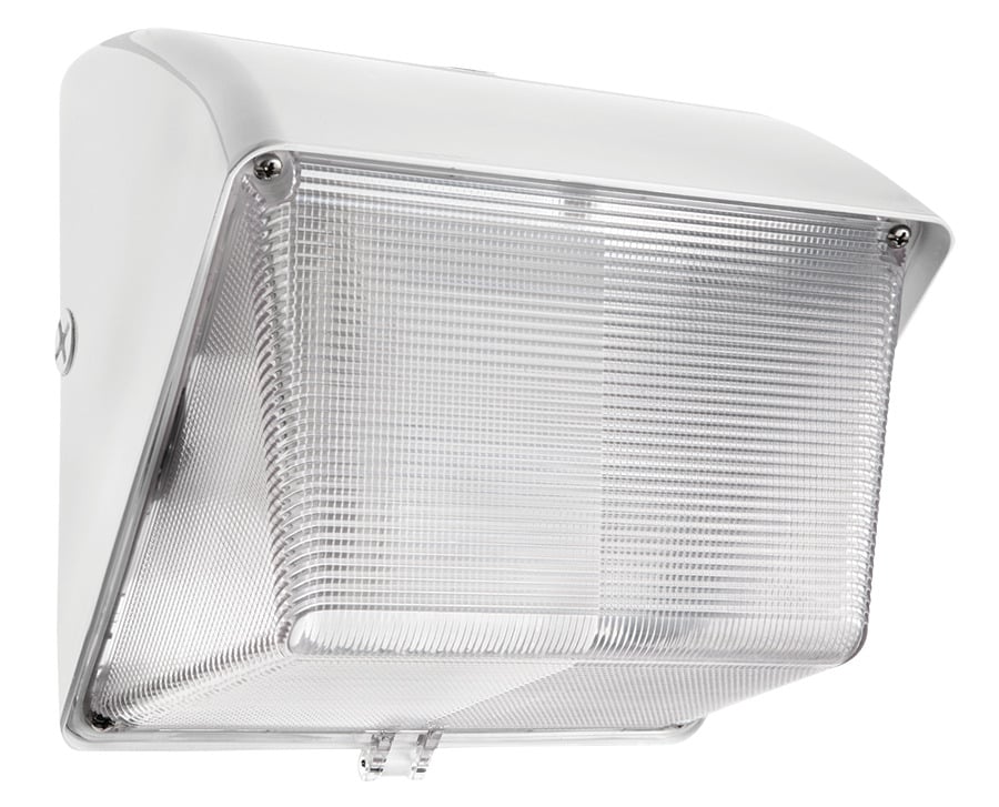 WP1H70W HID Wallpack With Glare Shield, (1) Lamp, 94 W Fixture, 120 VAC, White Housing