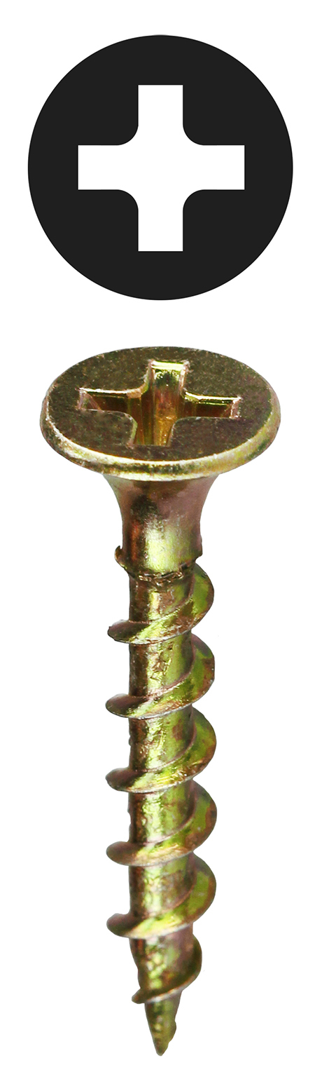 WRT62 Wood Racket Drywall Screw, #6, 2 in OAL, Bugle Head, Zinc Plated, Phillips Drive