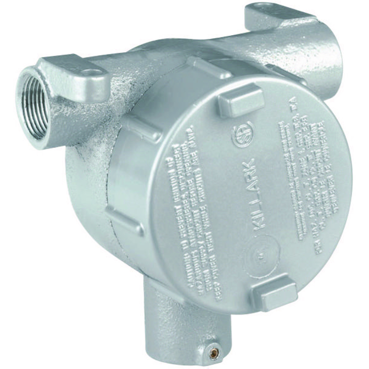 XFH-22 2-Hub Splice Box and Hanger, Copper Free Aluminum, 5-7/16 in W x 2-7/8 in D x 5-3/16 in H