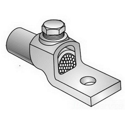 XLH-222 Combination Lug, 13/32 in Stud, 2 Bolt Holes, Cast Copper