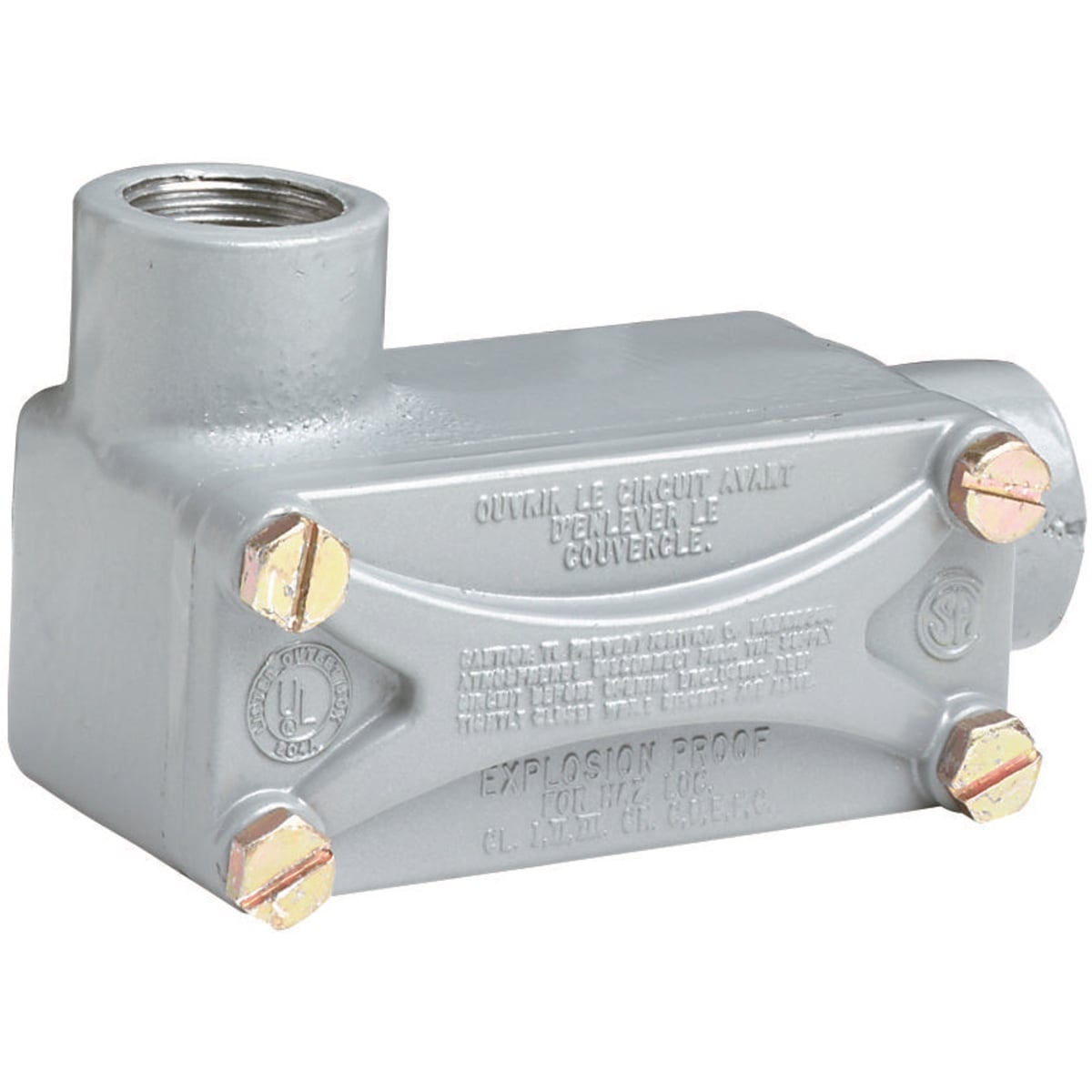 XLL-2 XLL Type LL Conduit Body, Type LL Body, 3/4 in Hub, 6.5 cu-in Capacity, Aluminum