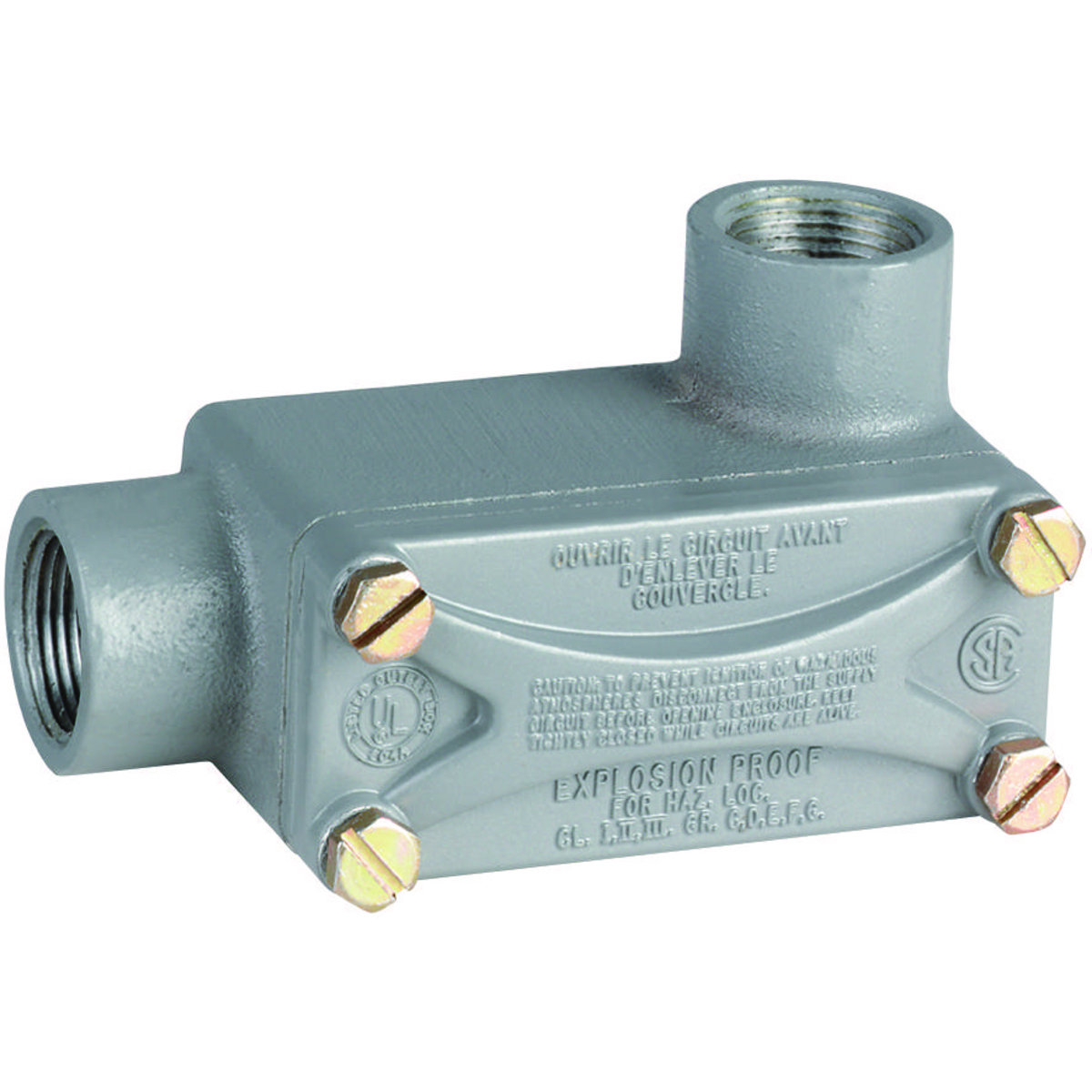 XLR-2 Type LR Conduit Body, 3/4 in Hub, 6.5 cu-in Capacity, Aluminum
