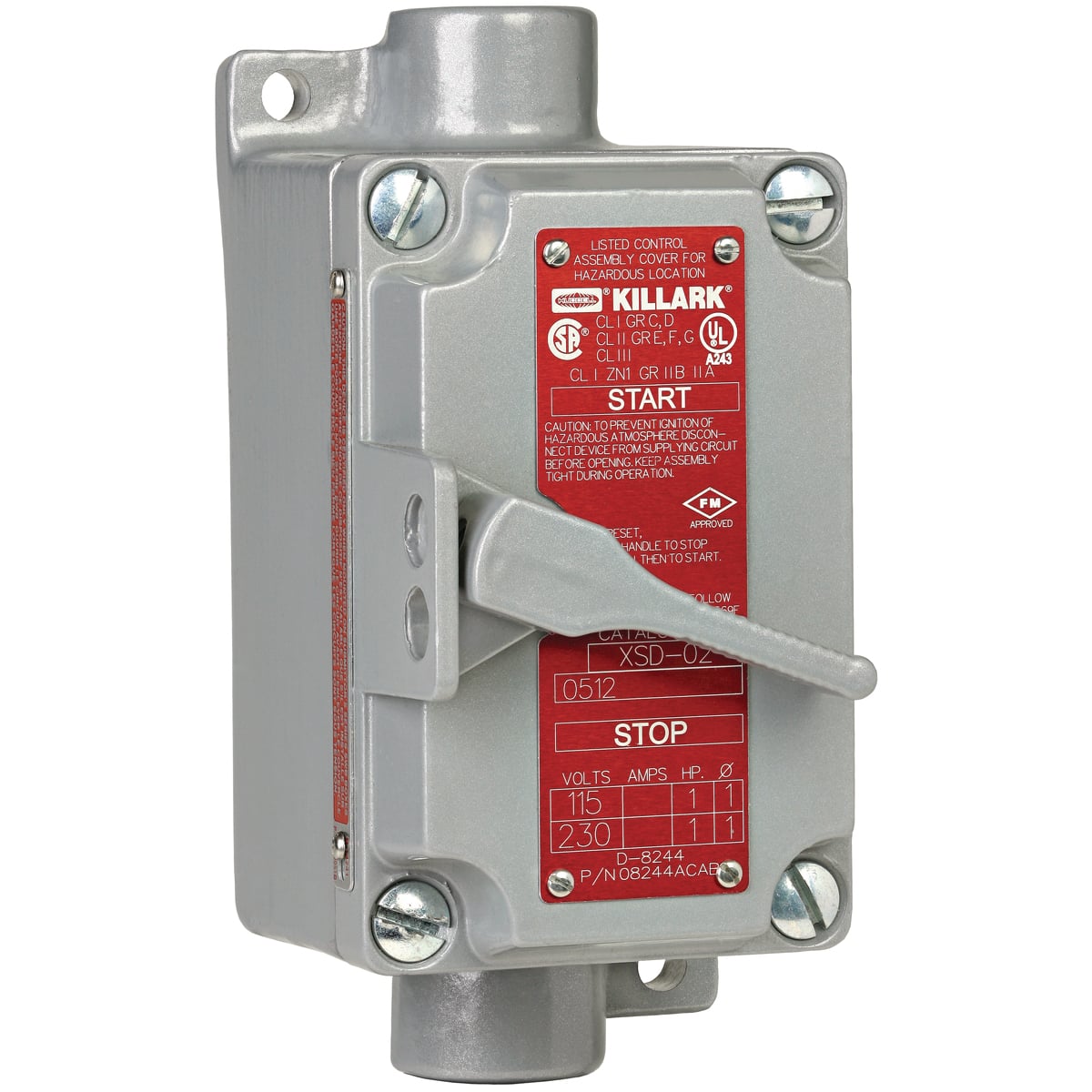 XS-52C XS Series Feed Through Tumbler Switch, 120/277 V AC, 20 A, NEMA 7/9 NEMA Rating