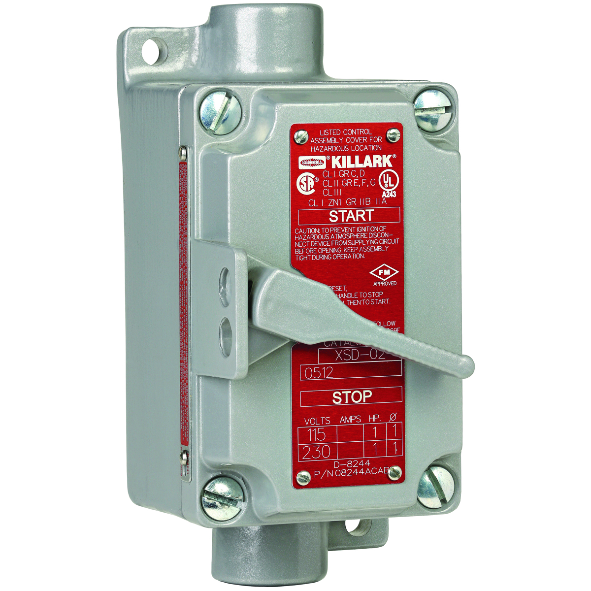 XS-58C Feed Through Tumbler Switch, 240/480 V AC, 15 A, NEMA 7/9 NEMA Rating