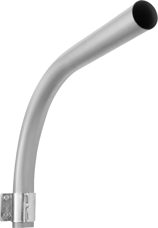 YARM24 Luminaire Pole Mounting Arm, For Use With LED Yardblaster, 1-5/8 in Dia Pipe, 24 in Arm, Steel, Gray/Silver