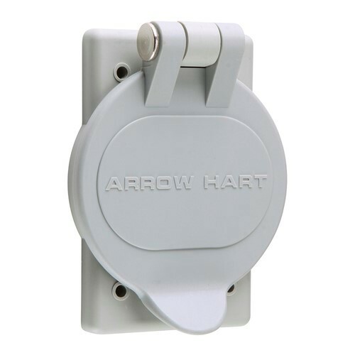 20416-N 3-Pole 4-Wire Receptacle Cover With Gasket, Nylon/Rubber