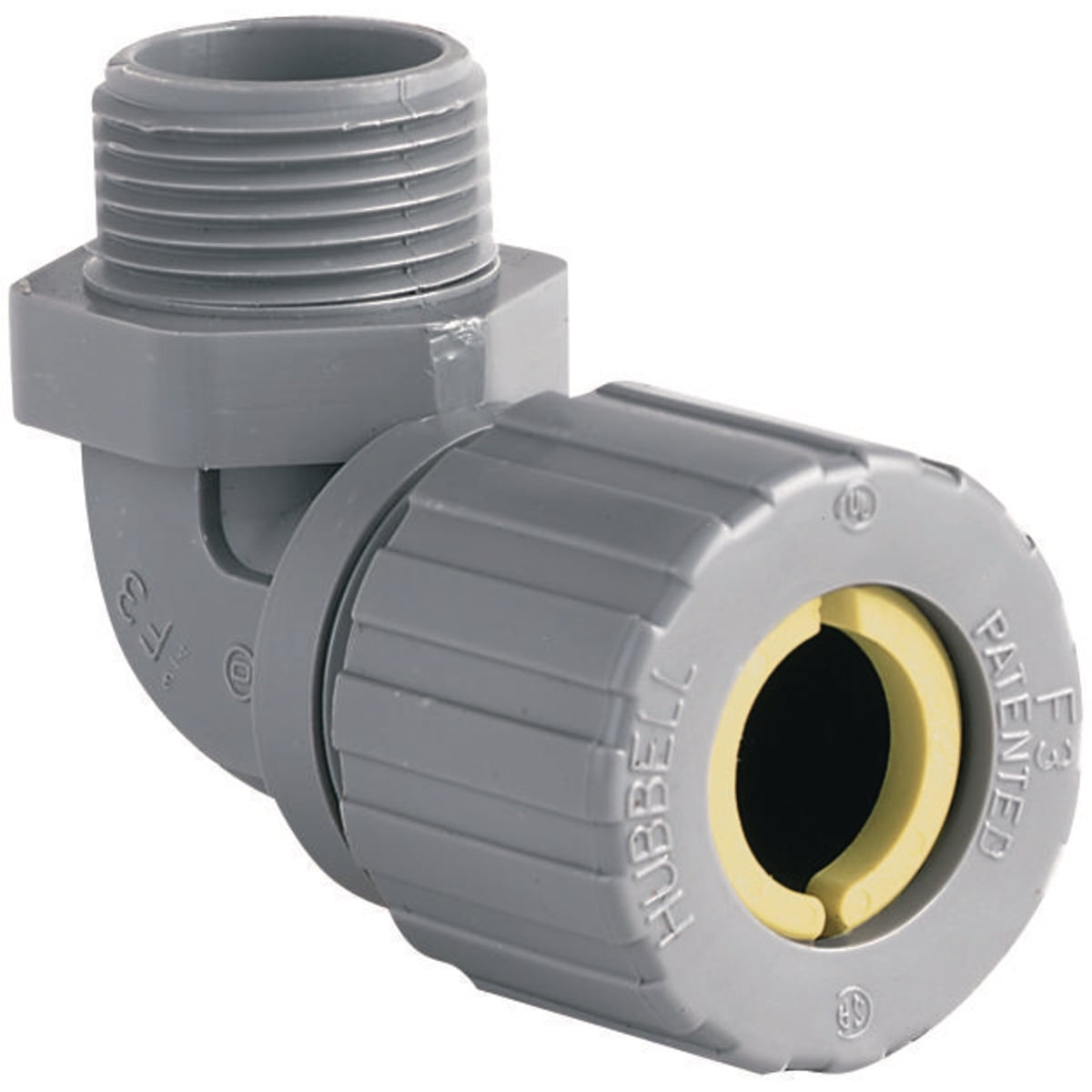 ZN105CR Z Series 90 deg Corrosion-Resistant Cord Connector, 1/2 in Trade, (1) Conductors, 1/4 to 3/8 in Cable Openings, Nylon