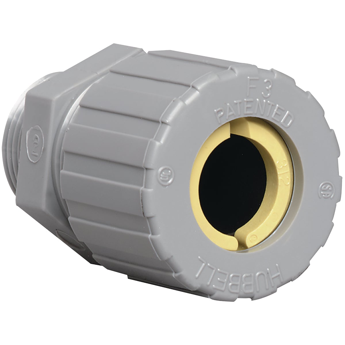 ZS210CR Z Series Corrosion-Resistant Straight Cord Connector, 3/4 in Trade, 5/8 to 3/4 in Cable Openings, Nylon