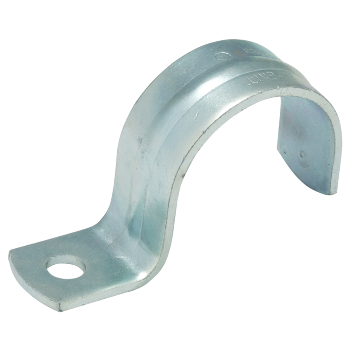 2088 1-Hole 1-Piece Push-On Conduit Strap, 2 in, For Use With EMT Conduit, Steel, Electro Zinc Plated