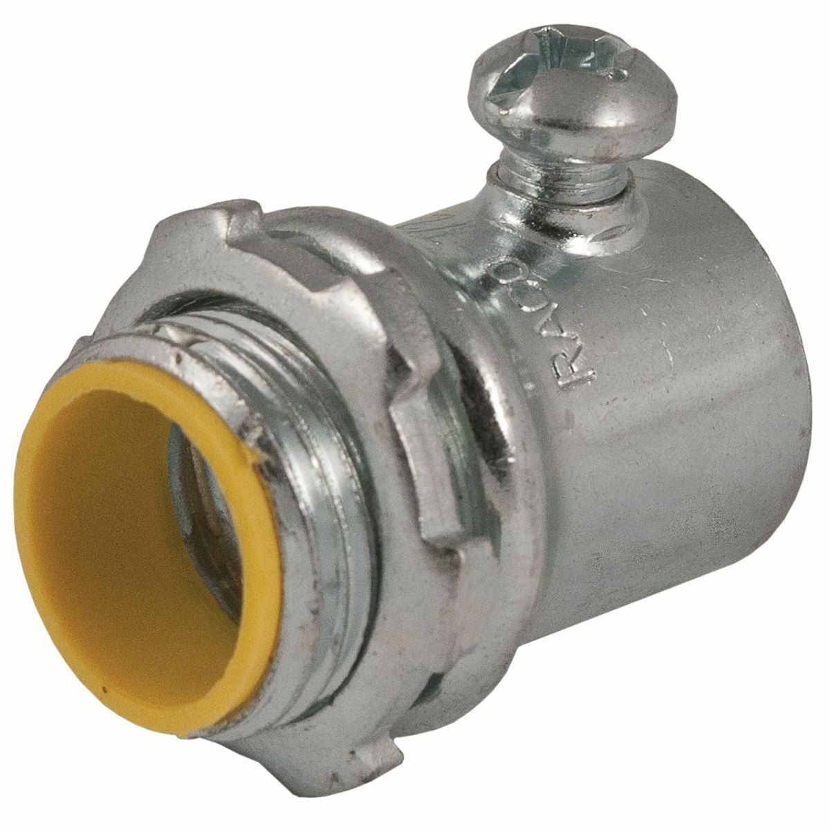 2126 Insulated Set Screw Conduit Connector, 1-1/2 in Trade, For Use With EMT/IMC/Rigid Conduit, Steel, Electro-Plated Zinc