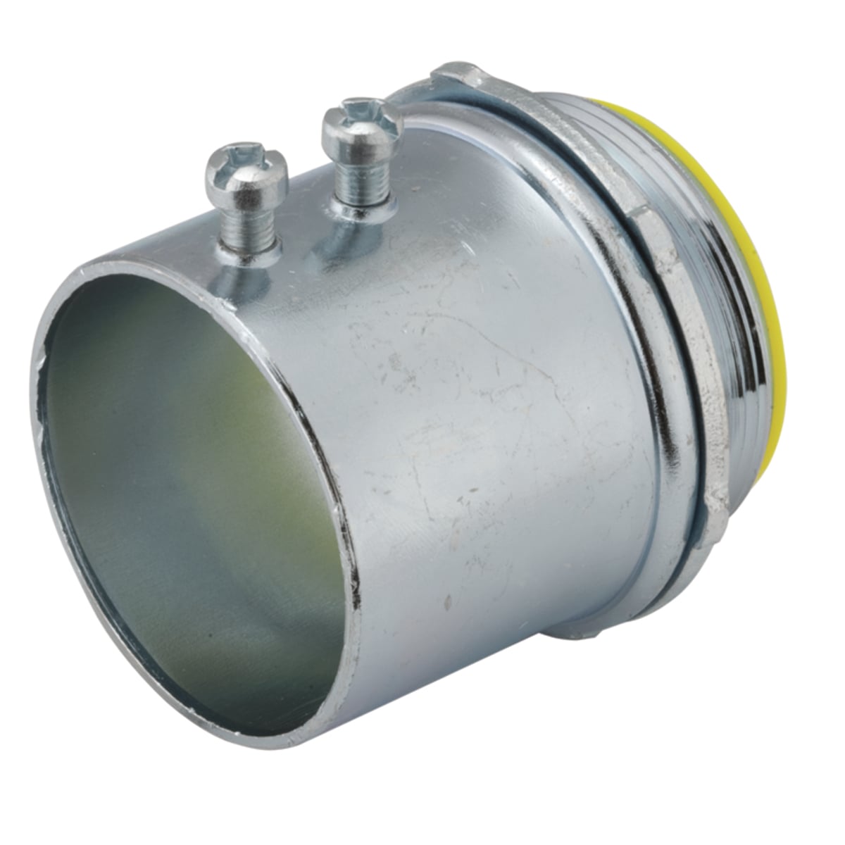 2128 Insulated Set Screw Conduit Connector, 2 in Trade, For Use With EMT/IMC/Rigid Conduit, Steel, Electro-Plated Zinc
