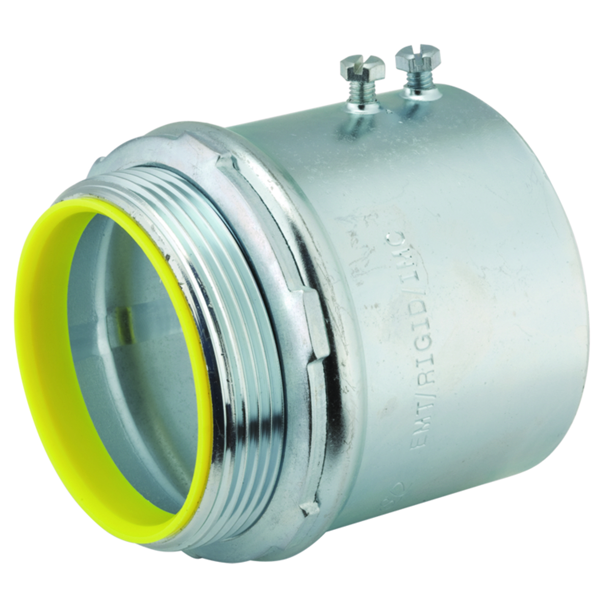 2162RAC Insulated Set Screw Conduit Connector, 3 in Trade, For Use With EMT Conduit, Steel, Electro-Plated Zinc