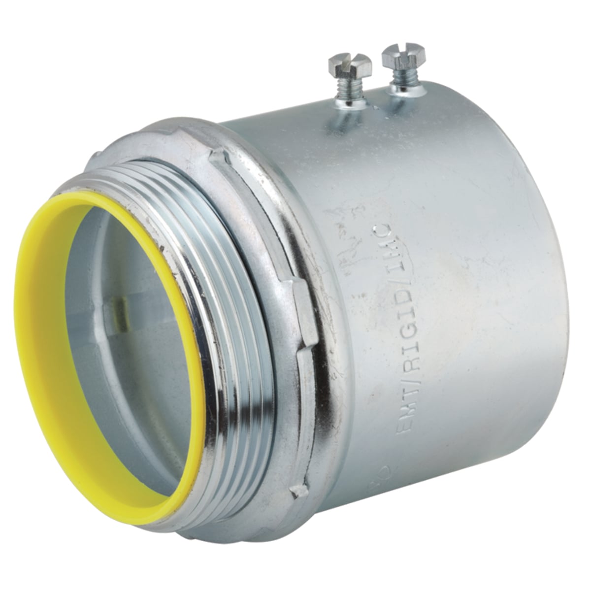 2164 Insulated Set Screw Conduit Connector, 3-1/2 in Trade, For Use With EMT/IMC/Rigid Conduit, Steel, Electro-Plated Zinc