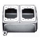 Multiple Cover FD Series 2-Gang Box; Chrome Plated Malleable Iron, Lug Mount