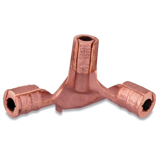 53065-34GR Blackburn EZ-Ground Compression Grounding Grid Connector, 4/0 AWG to 250 kcmil Conductor, 3/4 in Rod, Copper