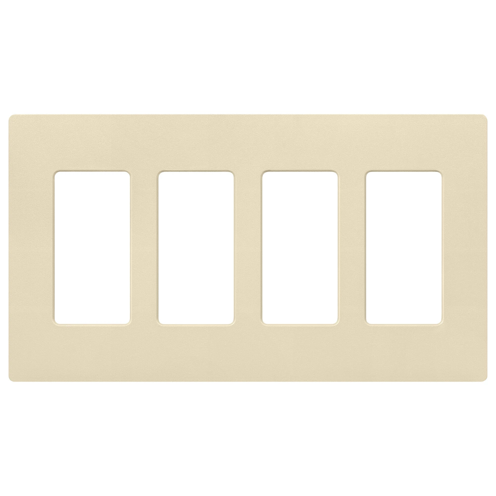 SC-4-SD Claro Wall Plate for Decorator-Style Dimmers, Switches, and Outlets, 4 Gang, Satin, Sand