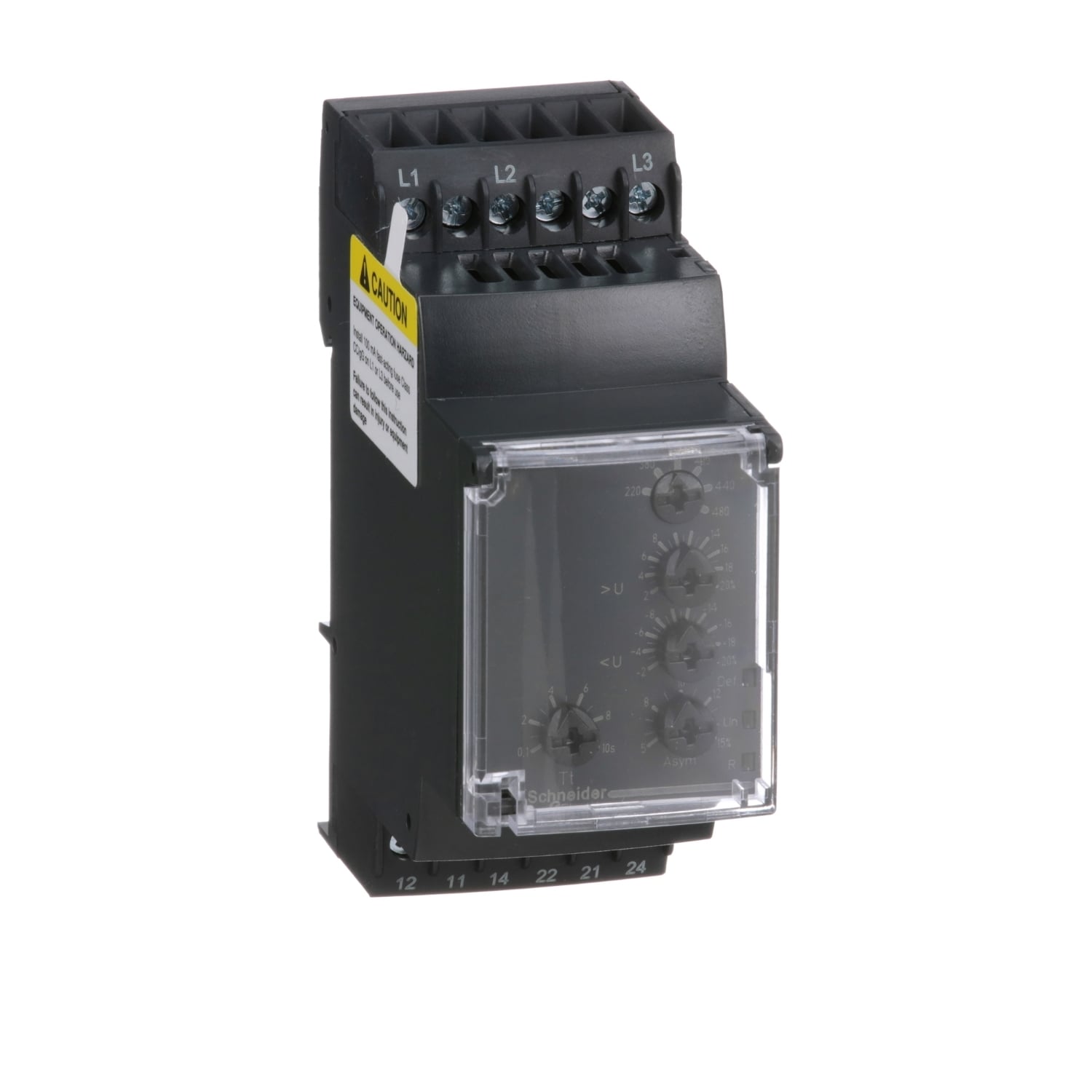 RM35TF30 RM35-T 3-Phase Modular Measurement Multi-Function Control Relay, 5 A, 2CO 2 Form C Contact, 400 VAC V Coil