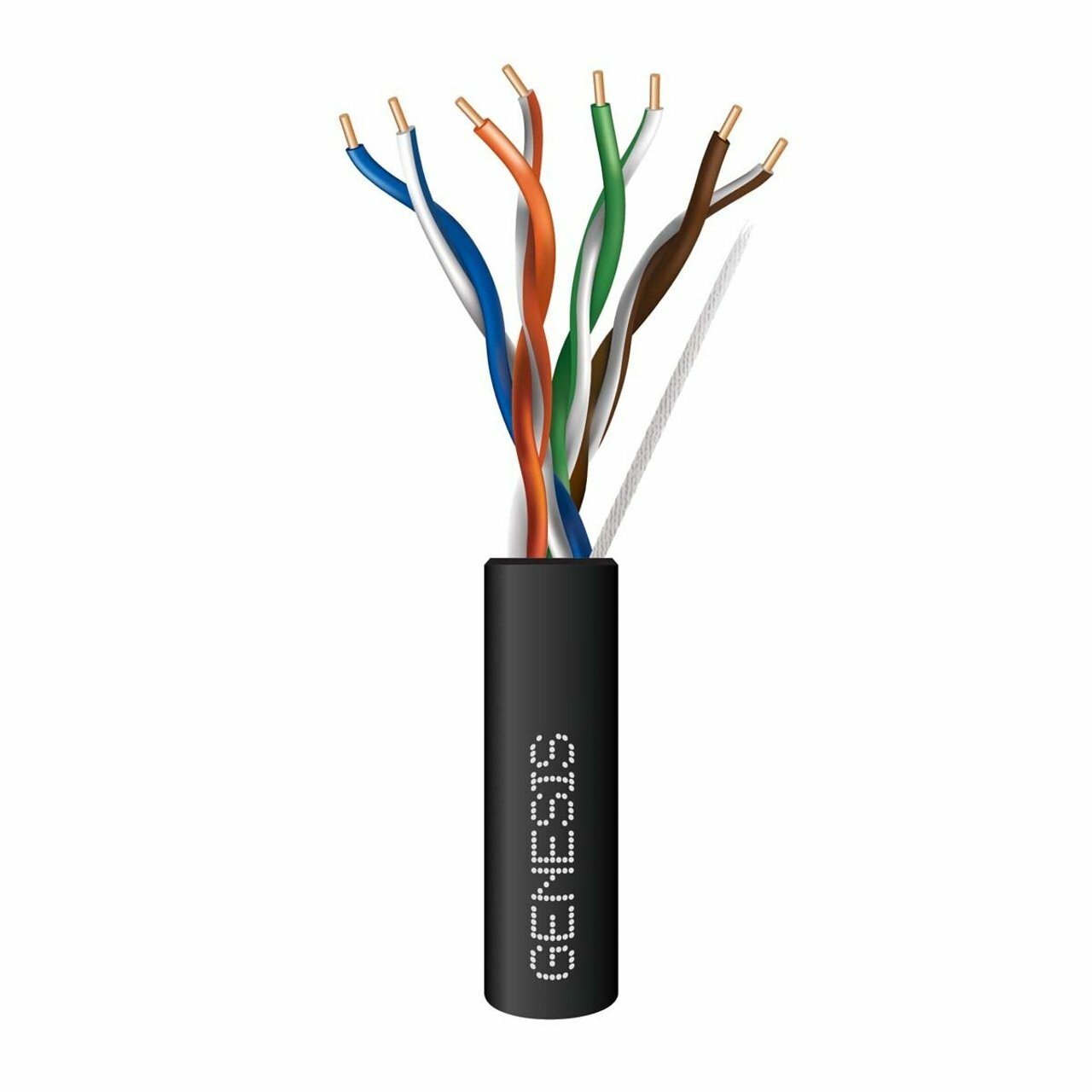 24/4PR CAT 5E CABLE - 1000 FT PULL BOX - BLACK