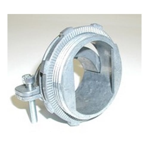 688-DCX2 Bridgeport Conduit Connector With Rectangular Opening Throat, 3 in Trade, 2-3/8 to 3 in Cable Openings, For Use With 4-500 to 750 kcmil Steel/Aluminum Metal Clad Cable, Die Cast Zinc, Ball Burnished/Mirror Smooth
