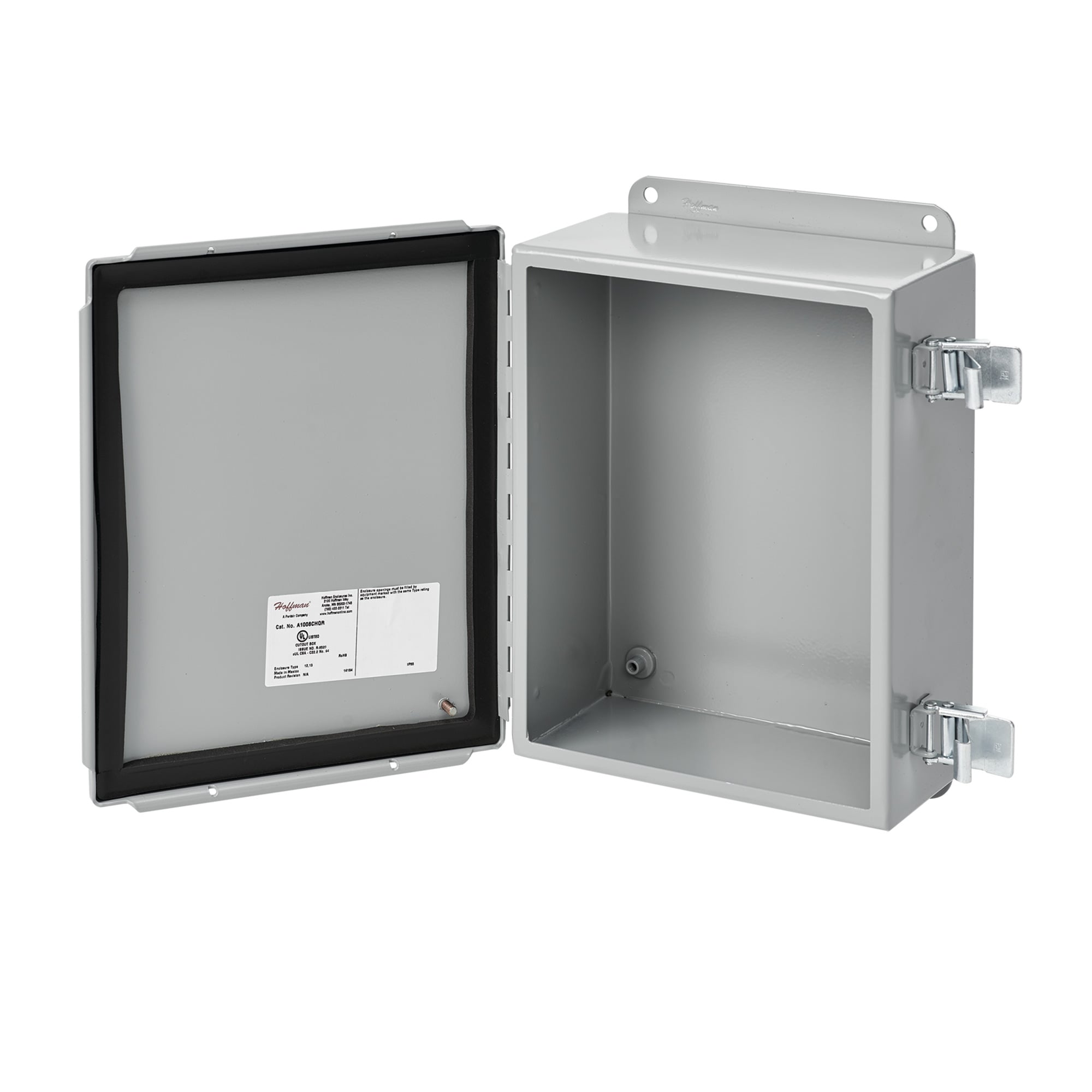 A604CHQR A51 Junction Box, 6 in H x 4 in W x 3 in D, Continuous Hinged Cover, NEMA 12/IP65 NEMA Rating, Steel