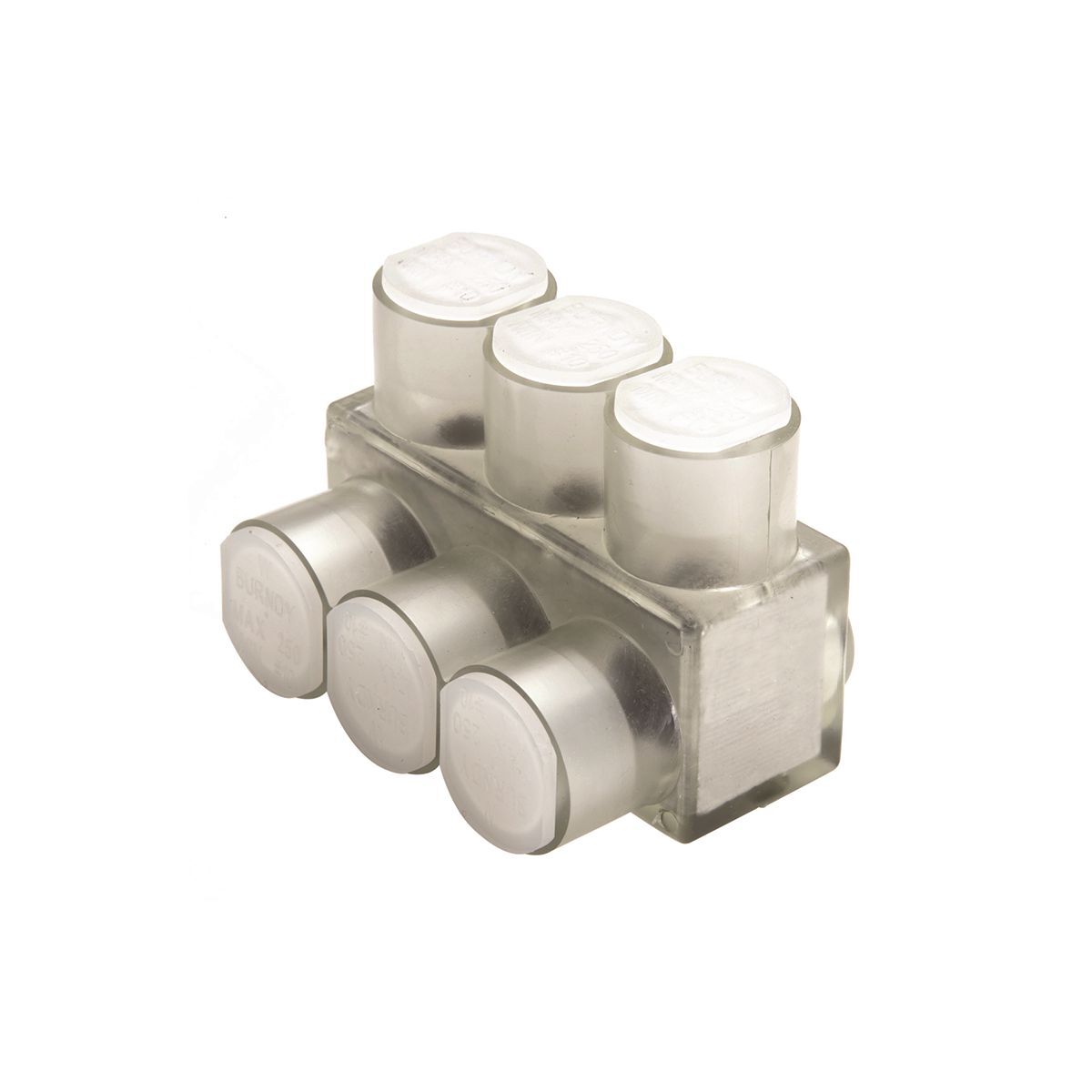 BIBS7508 1-Sided Entry Multiple Tap Connector, Aluminum/Stranded Copper Conductor, Unplated Aluminum