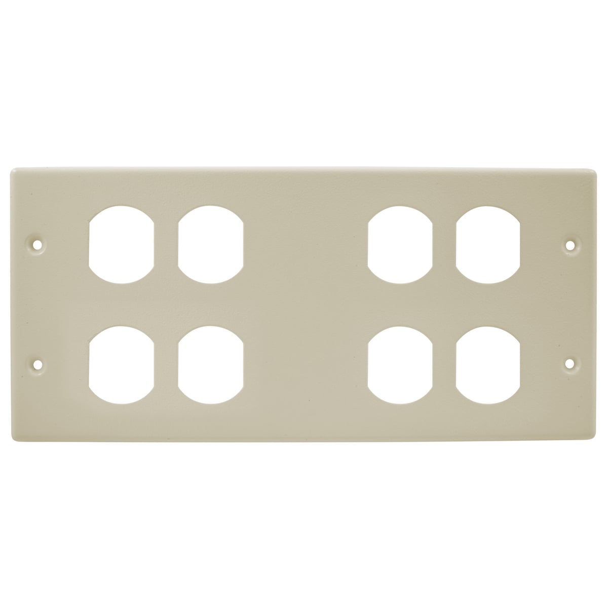 HBL47472BBBBIV HBL4750 4-Gang Standard Cover Plate, For Use With HBL4750 Series Metal Raceway, Rolled Steel, Ivory