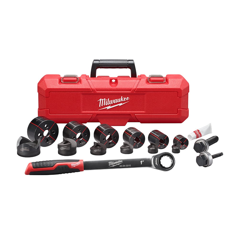49-16-2694 M18 Exact Knockout Punch Set, 10 ga Mild Steel Capacity, 1/2 to 2 in Conduit/Pipe, Mild Steel