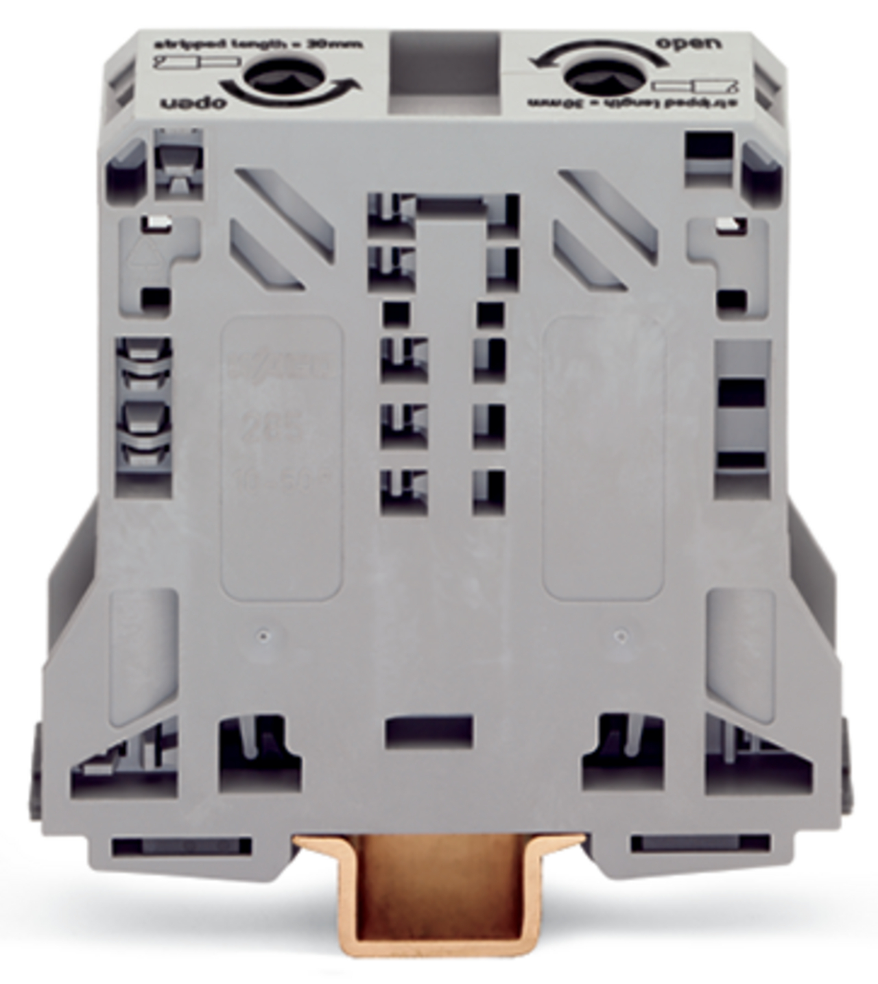 285-150 Operating Tool Conductor Terminal Block, 1 kV, 150 A, 8 to 1/0 AWG Wire, 1 Poles, DIN Rail Mount