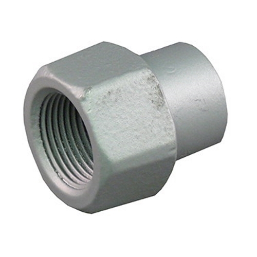 BR7550 Unilets Female Threaded Bell Reducer Coupling, 3/4 to 1/2 in, For Use With IMC/Threaded Rigid Metallic Conduit, Malleable Iron, Triple Coated