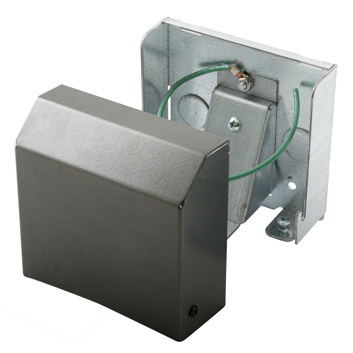 HBLFMWLDG Low Profile Wall Feed Box, 1.85 in L x 4-1/2 in W x 4.71 in H, Steel, Dark Gray