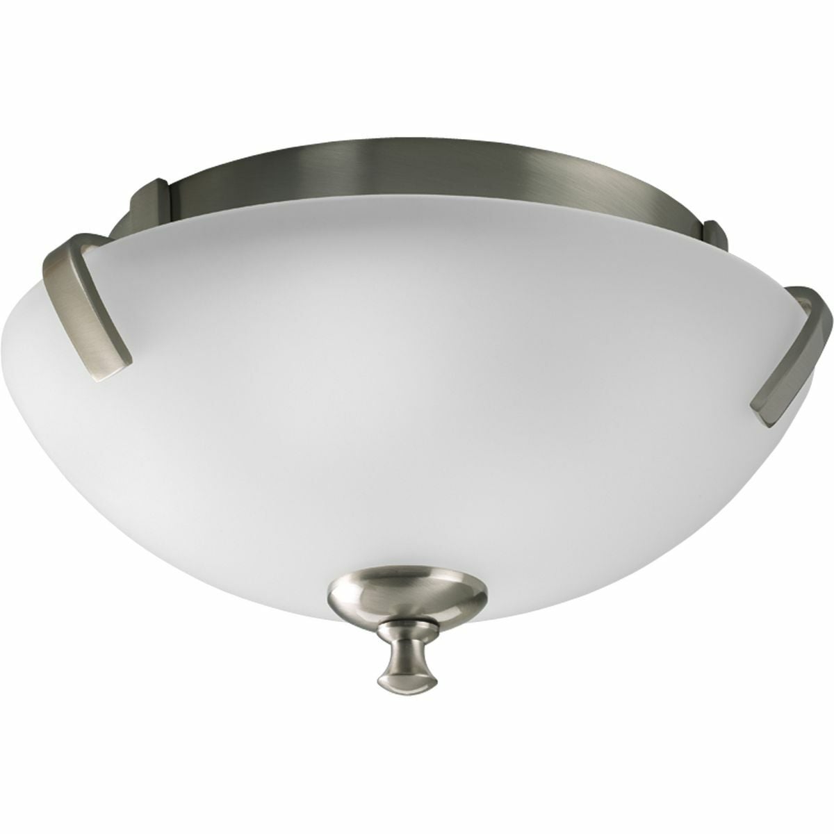 P3290-09 Wisten Contemporary/Modern/Soft/Transitional Close-to-Ceiling Fixture, (2) A19 Lamp, 120 V AC, Brushed Nickel Plated Housing