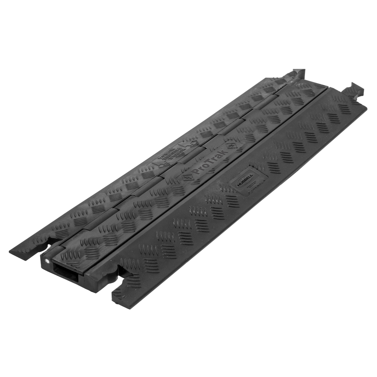 PROTRK1225BK Drop Over Single Cable Protector, 3 ft OAL x 10.81 in OAW x 1-1/4 in OAH, 1 Channel, Black