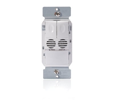 DW-200-G Wattstopper DW Series Dual Technology Dual Relay Wall Switch Occupancy Sensor, 120/230/277 V AC, Passive Infrared/Ultrasonic Sensor, 525 sq-ft Coverage, 180 deg Viewing