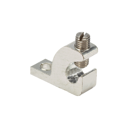LIAC4-22-C StructuredGround 1-Hole Lay-In Lug, 14 to 4 AWG, 0.22 in Stud, Aluminum, TiN Coated