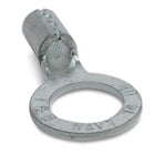 Non-Insulated Large Brazed Seam Ring Terminal, Length 1.49 Inches, Width .82 Inches, Bolt Hole 1/2 Inch, Wire Range #8 AWG, Copper, Tin Plated