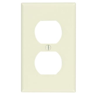 78003 Standard Size Traditional Wall Plate, 1 Gangs, 2-3/4 in W x 4-1/2 in H, Thermoset, Light Almond