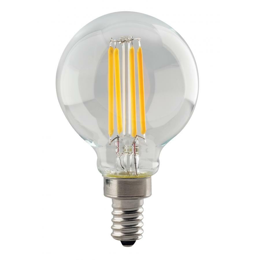 S8553 Dimmable Filament LED Lamp, 4 W, 40 W Incandescent Equivalent, E12 Lamp, G16 Shape, 350 Lumens