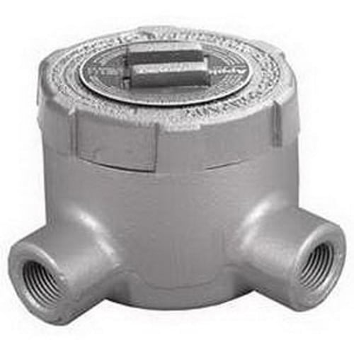GUL75 Unilets L-Style Dust-Ignitionproof Explosionproof Conduit Outlet Box, 3/4 in, 3.38 in Cover Opening, 19 cu-in, Triple Coated