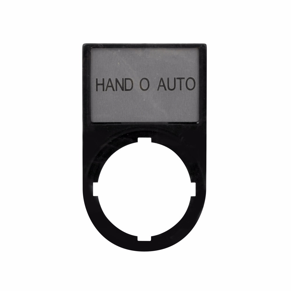 M22S-ST-D12 M22 Complete Legend Plate, 1.18 in W, Black/Silver Field